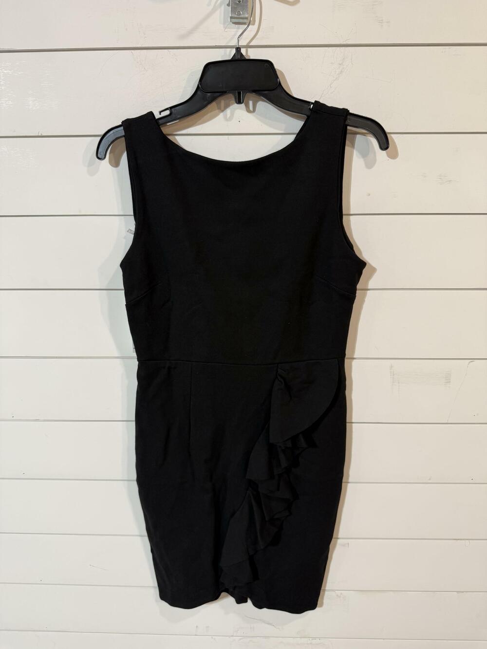 KAOS Women's Black Ruffle Mini Dress 8 Italian Made NWT